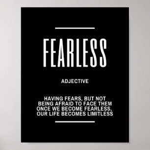 Poster Citação Motivacional Sobre Ser Sem Medo
