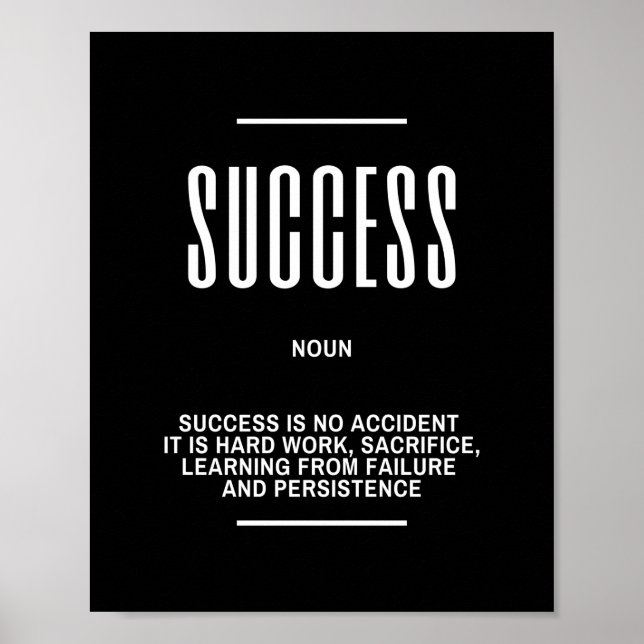 Poster Citação Motivacional Sobre Sucesso (Frente)