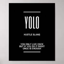 Poster Citação Motivacional YOLO