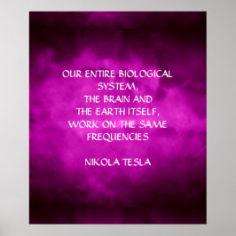 PÓSTER CITAÇÃO NIKOLA TESLA - MESMAS FREQUÊNCIAS -