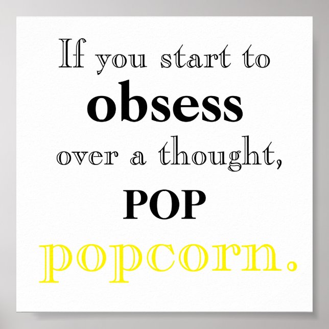 Poster Citação obcecante (Frente)