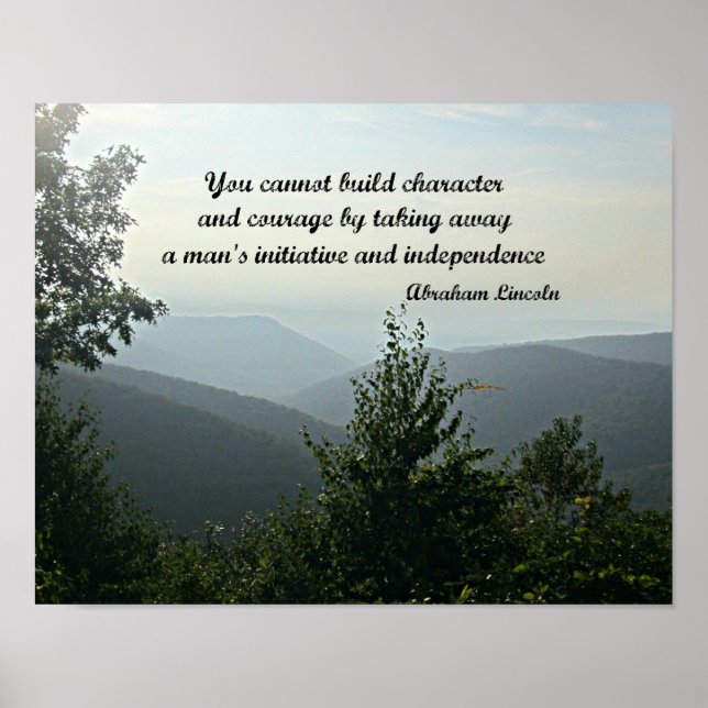 Póster Citação oportuna de Abraham Lincoln (Frente)