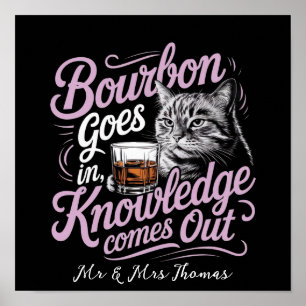 Poster Citação Perfeita: Bourbon Entra, Sabedoria Sai