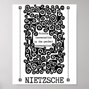 Poster Citação perfeita da CONVERSA de Nietzsche