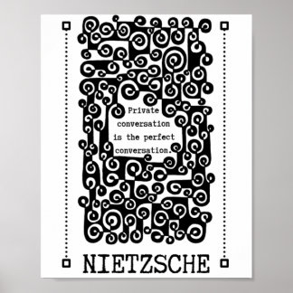Poster Citação perfeita da CONVERSA de Nietzsche