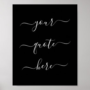 Poster Citação Personalizada de Script Elegante