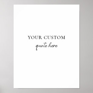 Poster Citação Personalizada Minimalista Elegante