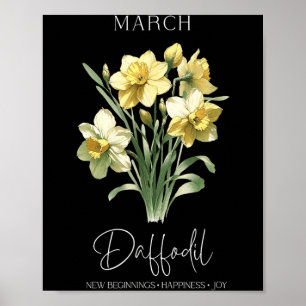 Poster Citação Positiva Feminina Flor Aniversário Floral 