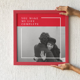 Poster Citação Romântica e Foto | Presente Dia de os namo