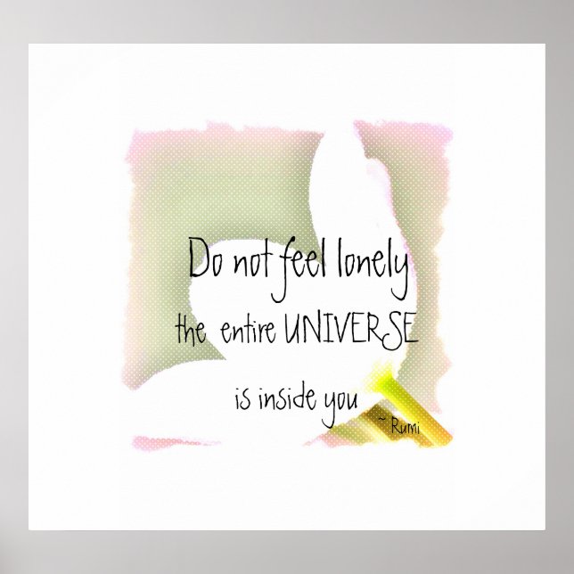 Póster Citação Rumi de Tulilp Pontilhado (Frente)