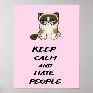 Poster Citação Simples Cor-De-Rosa Para Amantes De Gato