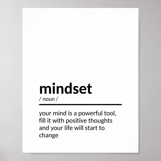 Poster Citação sobre Mindset (Frente)