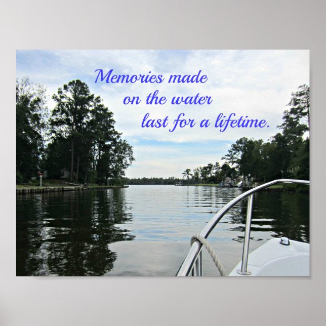 Poster Citação sobre o tempo gasto na água. (Frente)