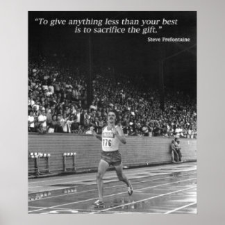 Poster Citação Steve Prefontaine