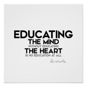 Póster CITAÇÕES: Aristotle: Educando a mente