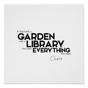Póster CITAÇÕES: Cicero - jardim e biblioteca