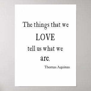 Póster Citações/citações inspiradas do amor de Aquina