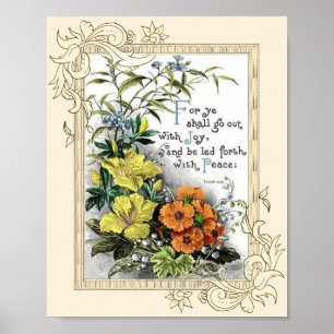 Poster Citações da bíblia com flores