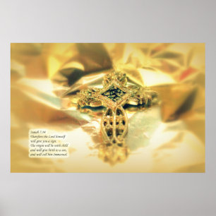 Póster Citações da cruz e da bíblia - cristandade