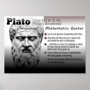 Poster Citações da matemática de Plato