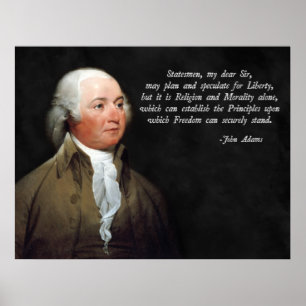 Póster Citações da moralidade de John Adams