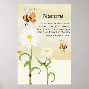 Poster Citações da natureza - escultor de George