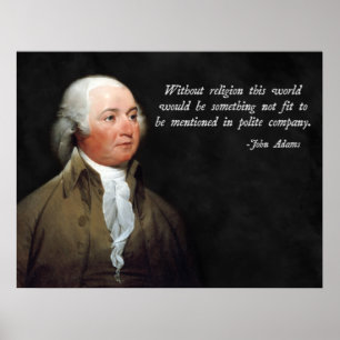 Poster Citações da religião de John Adams
