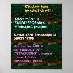 Poster Citações da SABEDORIA de Bhagavad Gita