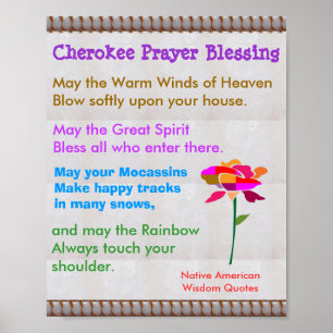 Póster Citações da sabedoria do nativo americano