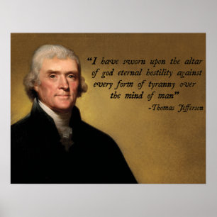 Póster Citações da tirania de Jefferson