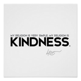 Póster CITAÇÕES: Dalai Lama: Minha religião é bondade