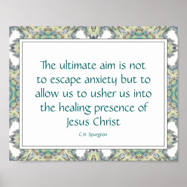 Poster Citações de Ansiedade Cristã Inspiradora (Frente)