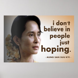 Póster Citações de Aung San Suu Kyi