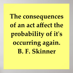 Póster citações de B F Skinner