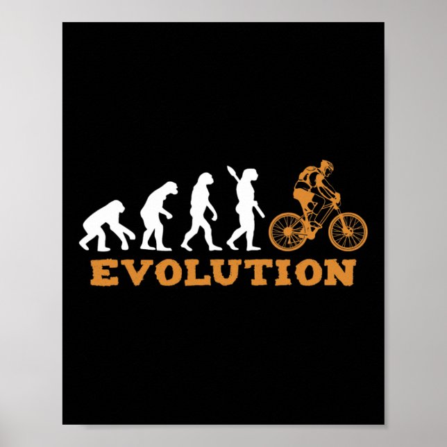 Poster Citações de Bicicleta Mtb Mountainbike Ciclista Ev (Frente)