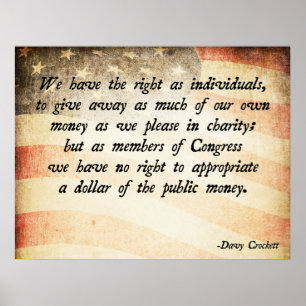 Póster Citações de Davy Crockett