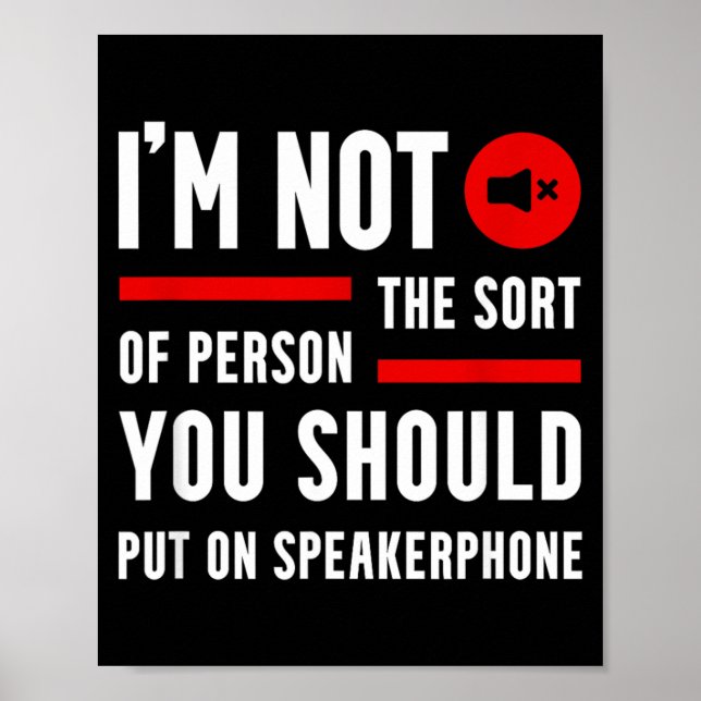 Poster Citações de Frases Engraçadas Gráfico de Telefone  (Frente)