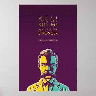 Poster Citações de Friedrich Nietzsche: O que não me m