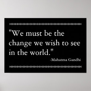 Póster Citações de Gandhi