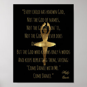 Poster Citações de Hafiz sobre o dançarino de balé