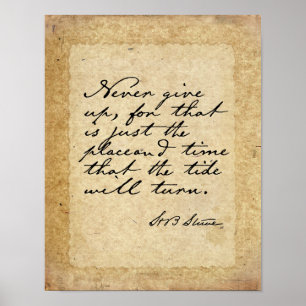 Poster Citações de Harriet Beecher Stowe no papel do