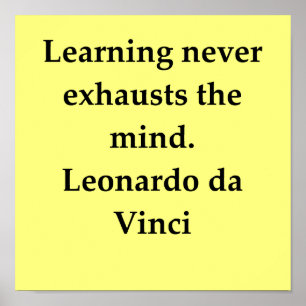 Poster citações de Leonardo da Vinci
