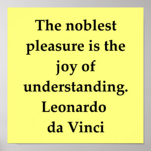 Póster citações de Leonardo da Vinci