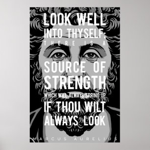 Póster Citações de Marcus Aurelius: Olhe bem no thyself