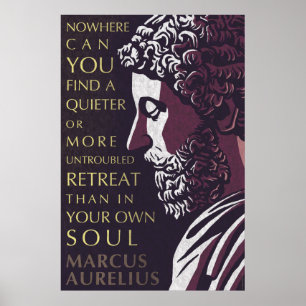 Póster Citações de Marcus Aurelius: Um mais quieto ou