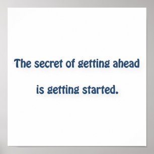 Poster Citações de Mark Twain - o segredo da obtenção