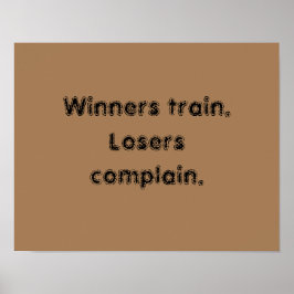 Poster Citações de motivação de ginásio e cartaz castanho