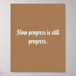 Poster Citações de Motivação GYM E Castanho Claro