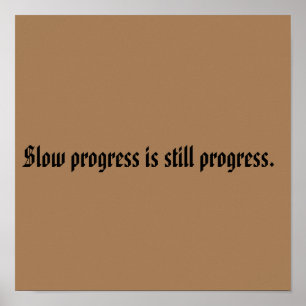 Poster Citações de Motivação GYM E Castanho Claro