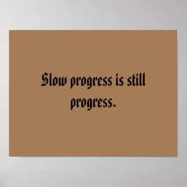 Poster Citações de Motivação GYM E Castanho Claro